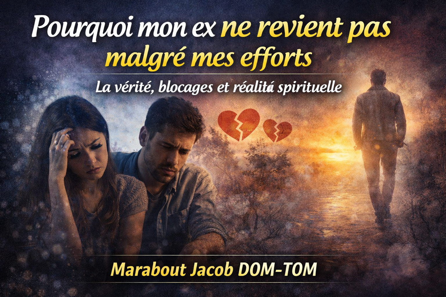 pourquoi mon ex ne revient pas malgré mes efforts retour affectif blocage spirituel amour marabout DOM-TOM