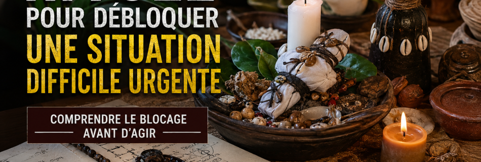 Rituel pour débloquer une situation difficile urgente : comprendre le blocage avant d’agir