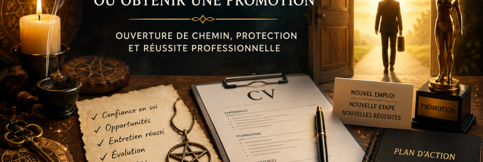 Rituel pour trouver un emploi ou obtenir une promotion